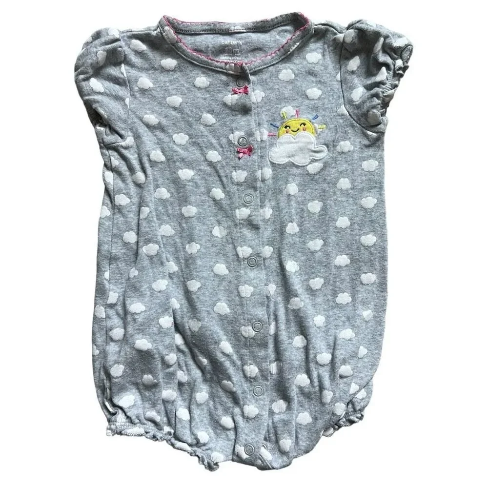 Baby Girls Carters Carters Rainbow Baby Sunshine Shortall Romper - Sz 18 mo